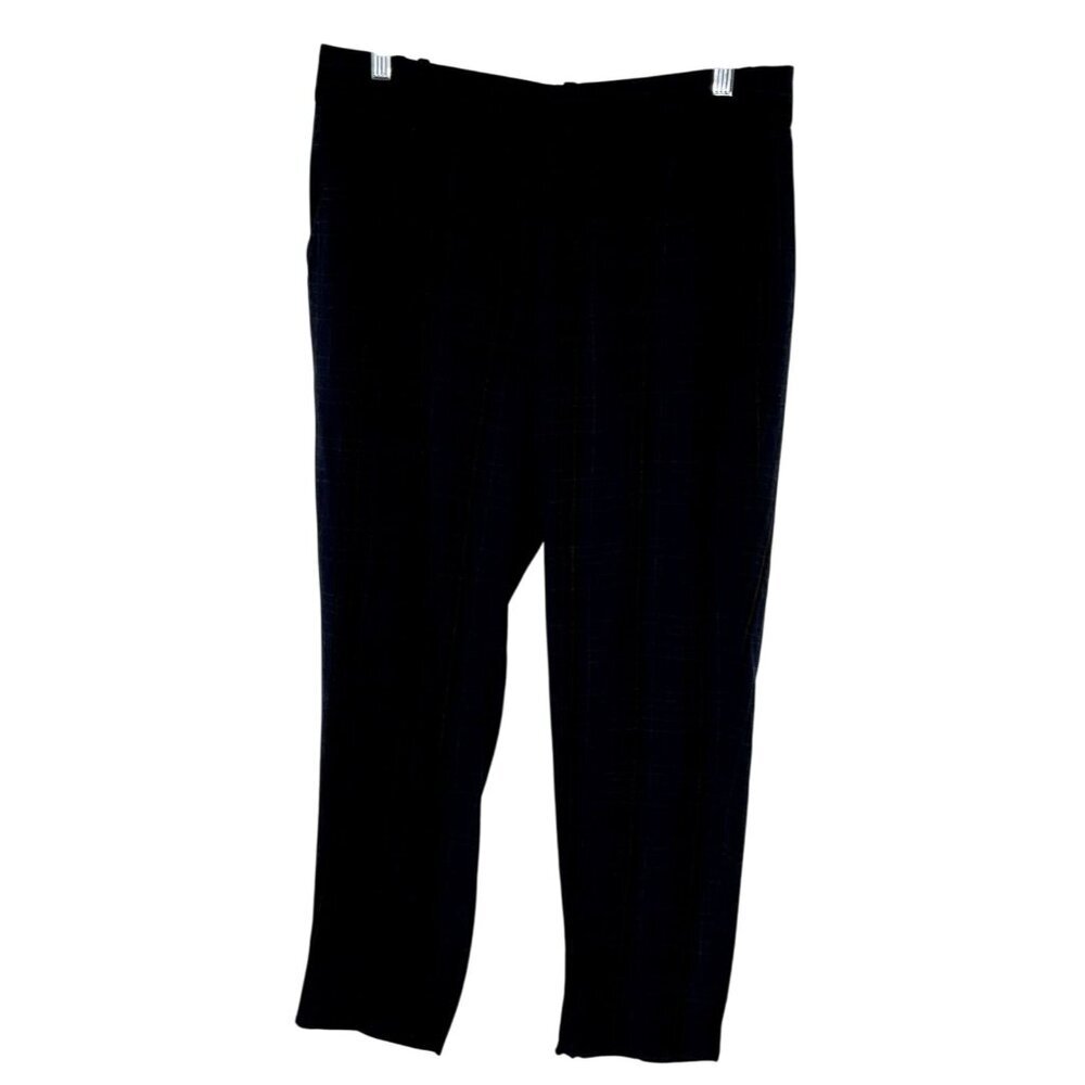 Vince Pants Women 8 Plaid Blue Pockets Lightweight Flat Front‎ Preppy Trouser